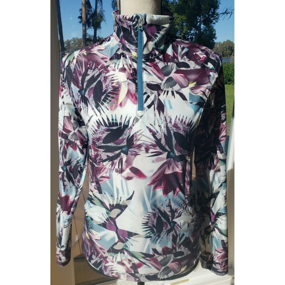 Obermeyer Youth L (12-14) Mock Neck Half Zip Top Long Sleeve Ski Layer Jacket - Picture 1 of 15